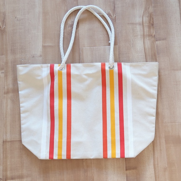 parisian canvas tote bag